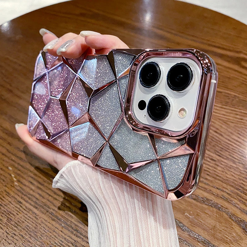 Geometric Gradient Bling Case for iPhone | PhonelyHub