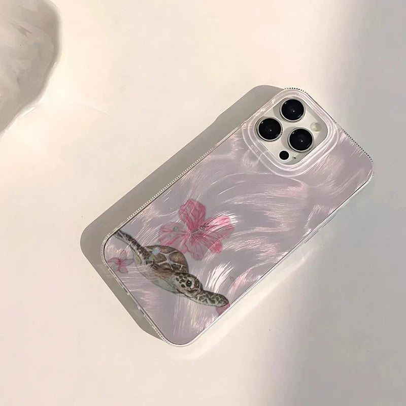 Cute Starfish Design Shiny Phone Case For iPhone 16E 16 15 14 Pro Max Plus 11 12 13 X XR XS Max 7 8 Plus SE2 Shockproof Cover