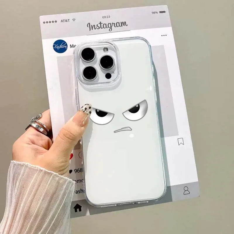 Funny Angry Face Cartoon Case for iPhone – PhonelyHub
