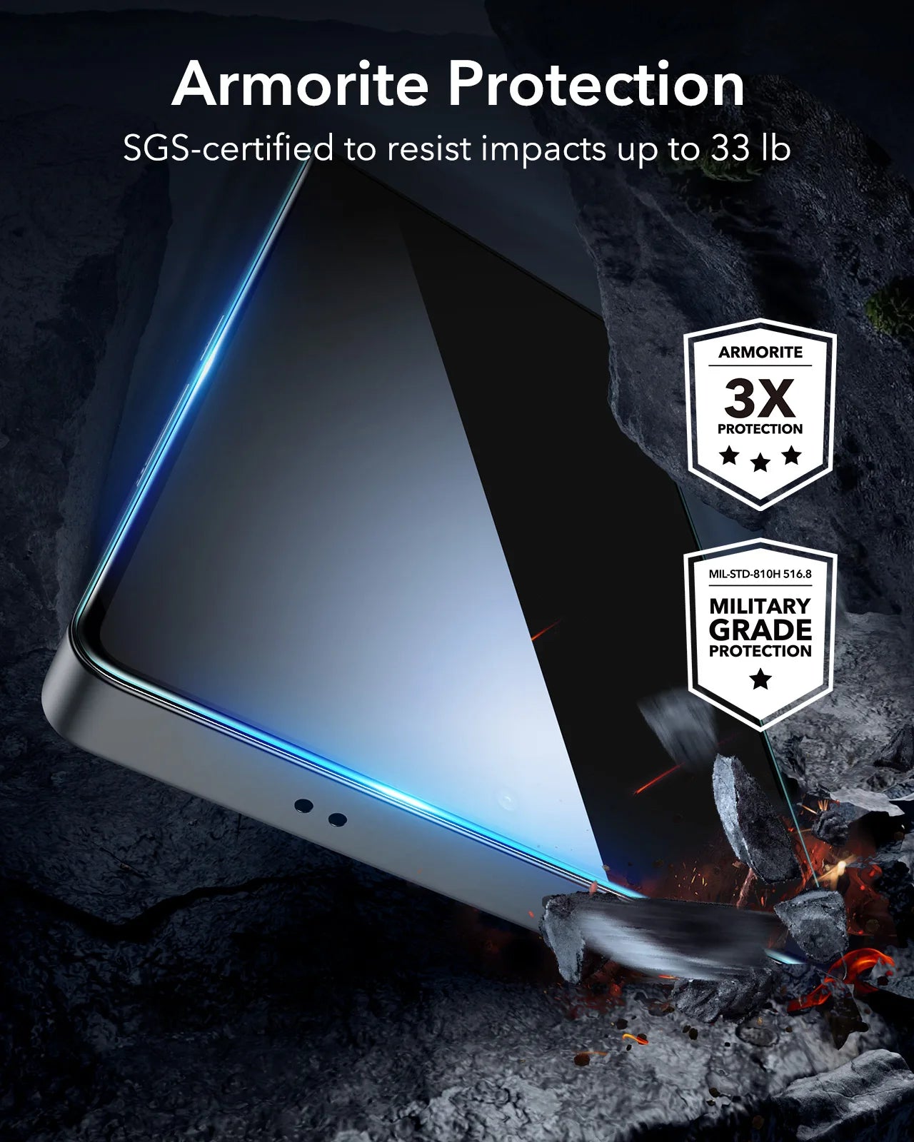 ESR for Samsung S24 Ultra Screen Protector 3pcs HD Tempered Glass Film with Easy Installation Frame for Galaxy S25 Ultra