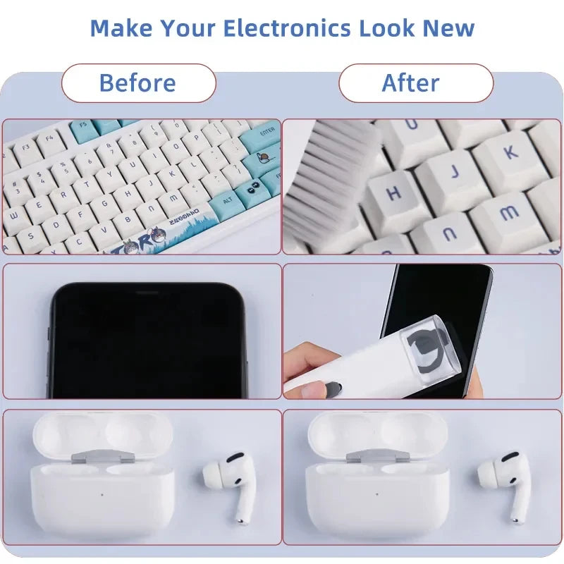7 In 1 Keyboard Cleaning Kit Earphones Cleaner Brush For AirPods Computer Tablet Laptop TV Screen Mobile Phone Cleaning Tools