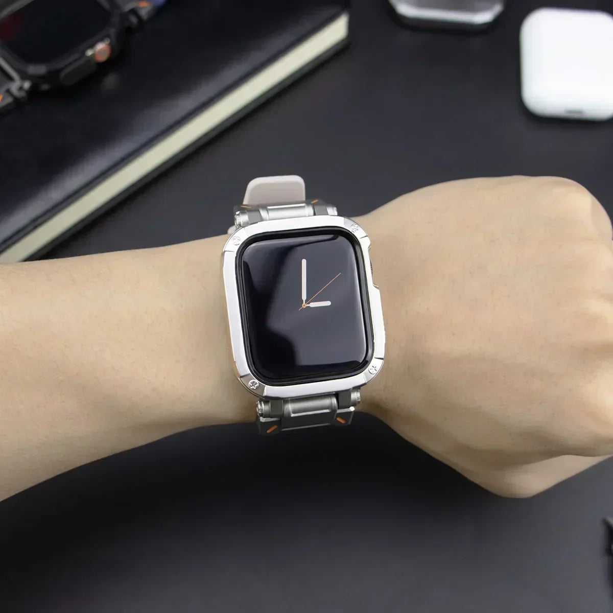 حزام + حافظة لساعة Apple Watch Band Ultra 2 49 مم 44 مم 45 مم غطاء حماية TPU سوار سيليكون لساعة IWatch Series 9 8 7 6 5 4