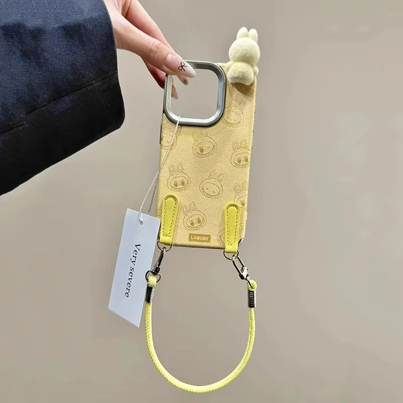 Cute 3D Labubu Case for iPhone 16-12 Pro Max - Girls Style | PhonelyHub