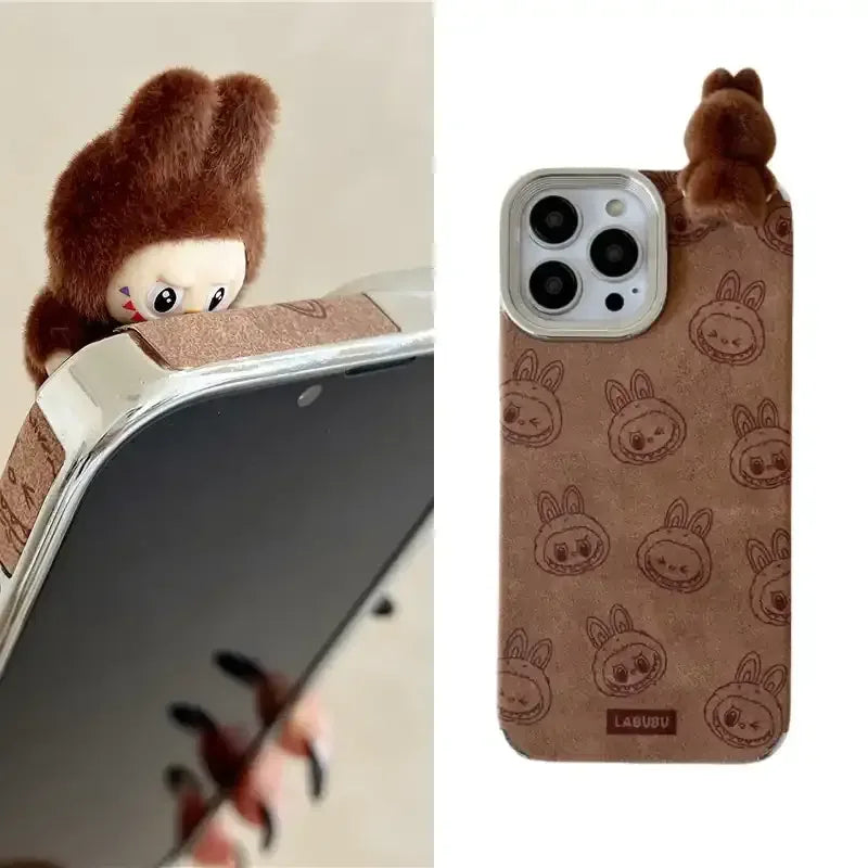 Cute 3D Labubu Case for iPhone 16-12 Pro Max - Girls Style | PhonelyHub