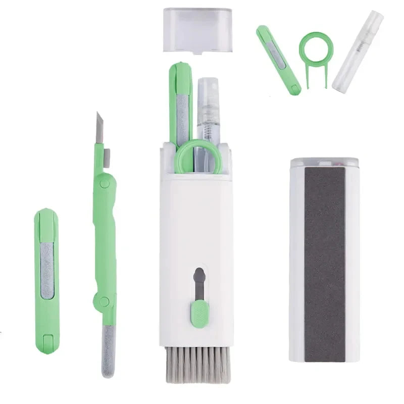 7 In 1 Keyboard Cleaning Kit Earphones Cleaner Brush For AirPods Computer Tablet Laptop TV Screen Mobile Phone Cleaning Tools