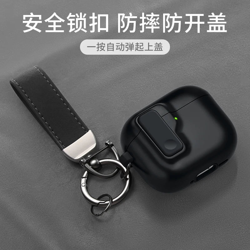 Protective Case For Airpods 4 Cover Luxury Earphone Cover Case For Apple Airpodspro2 3Air Pods Pro Shockproof Sleve With Hook 