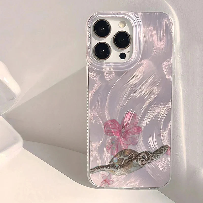 Cute Starfish Design Shiny Phone Case For iPhone 16E 16 15 14 Pro Max Plus 11 12 13 X XR XS Max 7 8 Plus SE2 Shockproof Cover