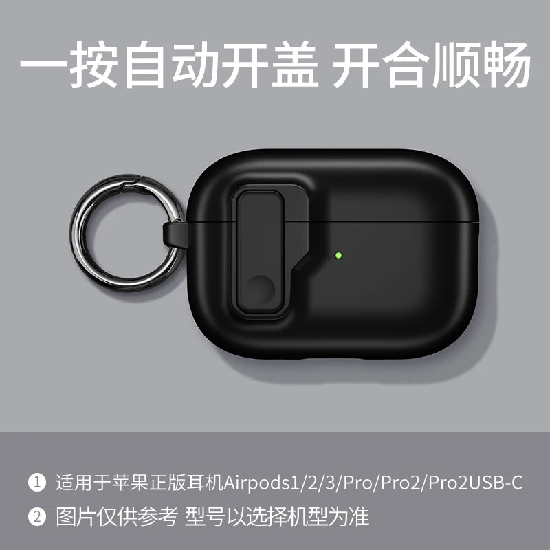 Protective Case For Airpods 4 Cover Luxury Earphone Cover Case For Apple Airpodspro2 3Air Pods Pro Shockproof Sleve With Hook 