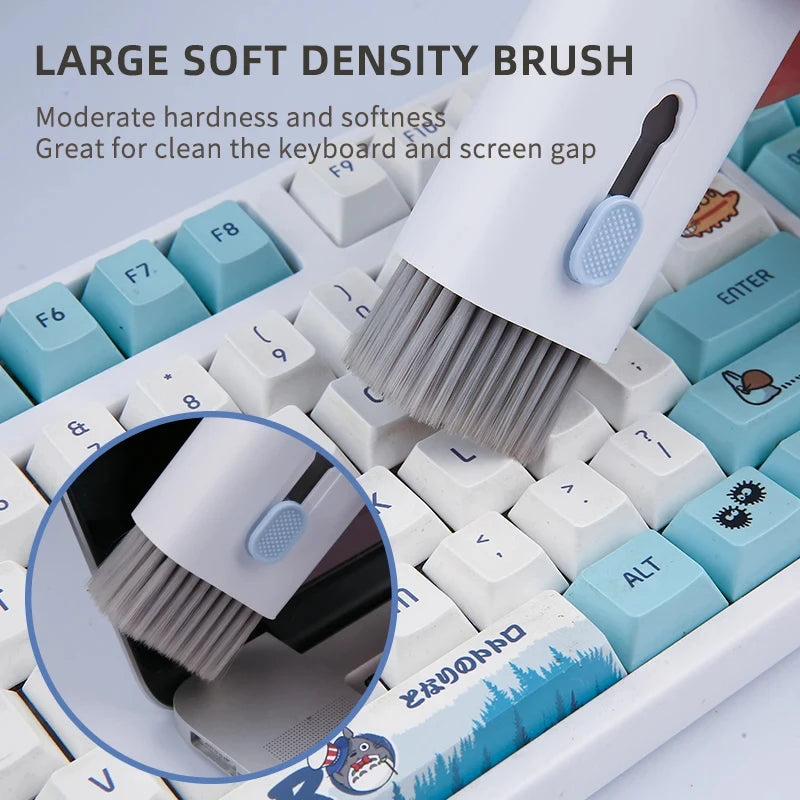 7 In 1 Keyboard Cleaning Kit Earphones Cleaner Brush For AirPods Computer Tablet Laptop TV Screen Mobile Phone Cleaning Tools
