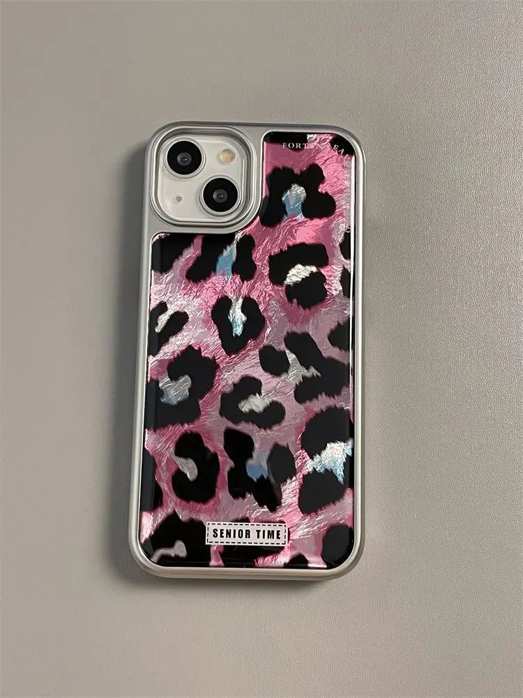 Japanese Korean Niche Trendy Leopard Print For IPhone 16 Pro Max 15 Pro Anti Fall Fully Wrap Case For Iphone 11 12 13 Hard shell