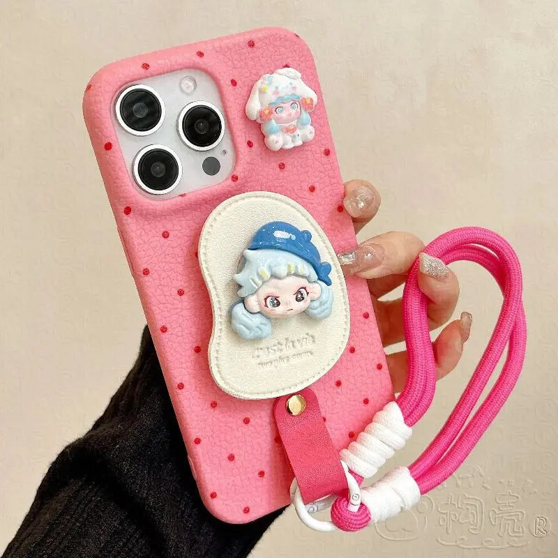 Leather Stand Case with Hand Strap for iPhone 16 Pro Max | PhonelyHub