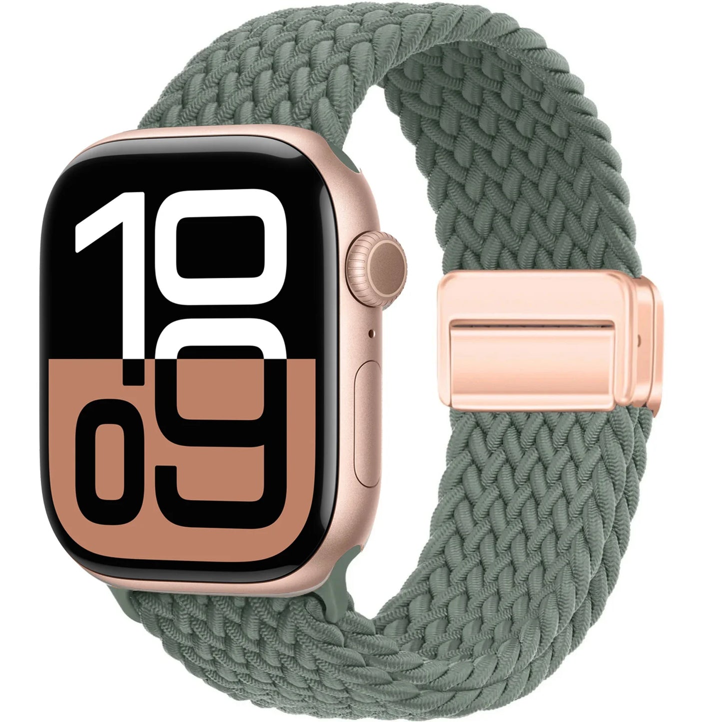 Braided Band For Apple Watch Strap 44mm 40mm 45mm 46mm 49mm 41mm 38 Magnetic Nylon Bracelet iWatch series se 7 6 8 9 10 Ultra 2