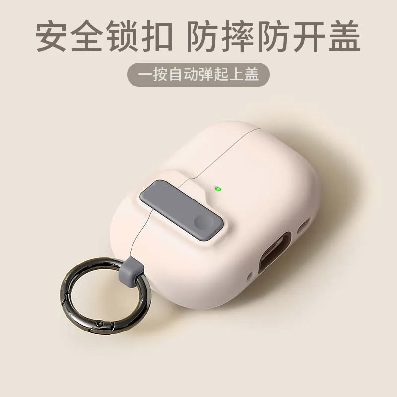 Protective Case For Airpods 4 Cover Luxury Earphone Cover Case For Apple Airpodspro2 3Air Pods Pro Shockproof Sleve With Hook 
