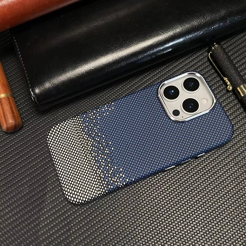 iPhone 16 Pro Max 3d-Pixel Carbon Case – 3D Tactile MagSafe Cover | PhonelyHub