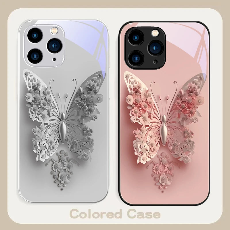 Far Peak Blue Flying Butte purple For Iphone 16 Plus 15 14 13 12 Mini 11 Pro Max X XS XR 7 8 Plus 2022 Tempered Glass Phone Case