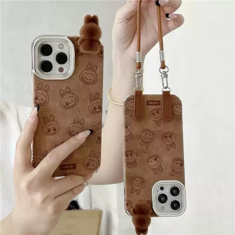 Cute 3D Labubu Case for iPhone 16-12 Pro Max - Girls Style | PhonelyHub