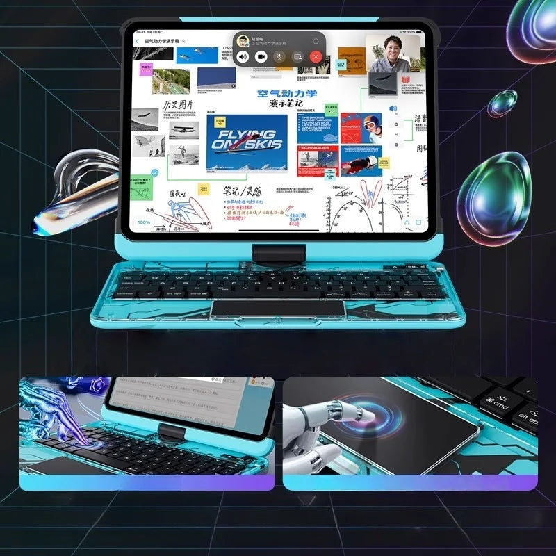 360° Keyboard Case for iPad Pro 11/13 - Cyber Design | PhonelyHub