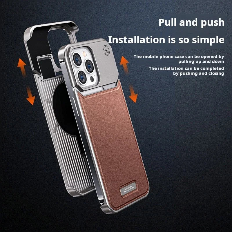 Luxury Leather Magnetic Case for iPhone 16/15 Pro Max | PhonelyHub