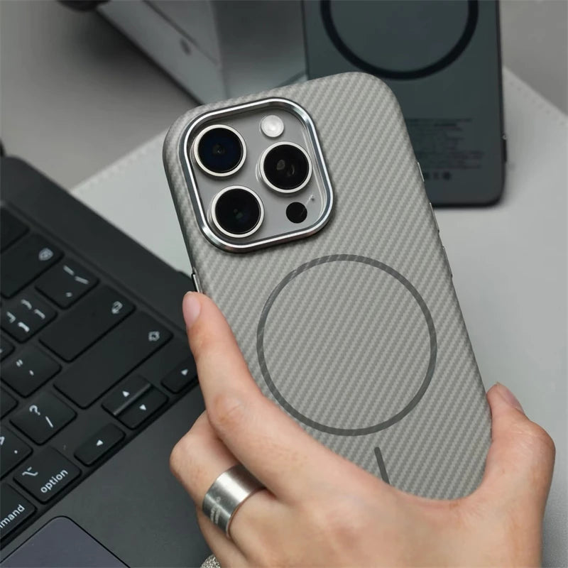 iPhone 16 Pro Max Stealth Carbon Case – MagSafe Elite & Titanium Shield | PhonelyHub