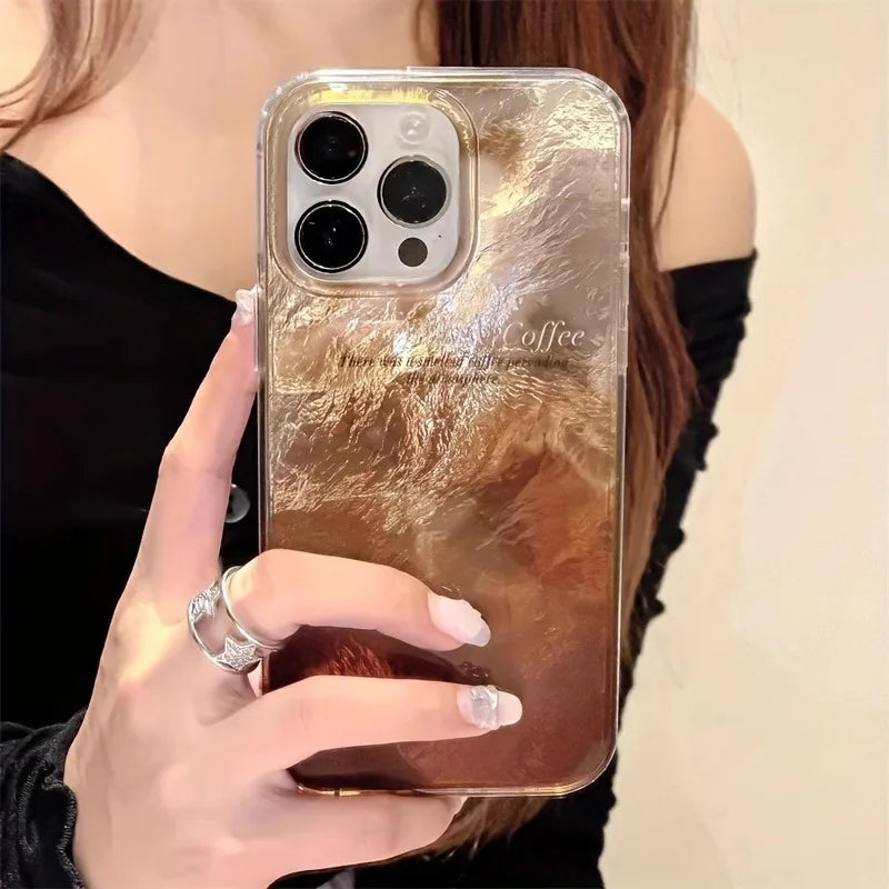 Simple Gradient Silver Black Phone Case For iPhone 16 15 14 13 12 11 Pro Max 7 8 Plus X XR XS SE2 Shockproof Silicone Soft Cover