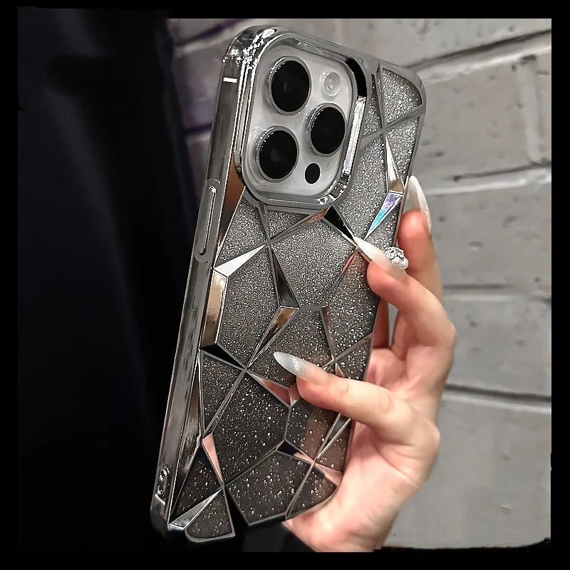 Geometric Gradient Bling Case for iPhone | PhonelyHub