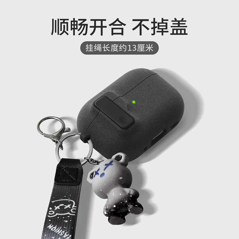 Protective Case For Airpods 4 Cover Luxury Earphone Cover Case For Apple Airpodspro2 3Air Pods Pro Shockproof Sleve With Hook 