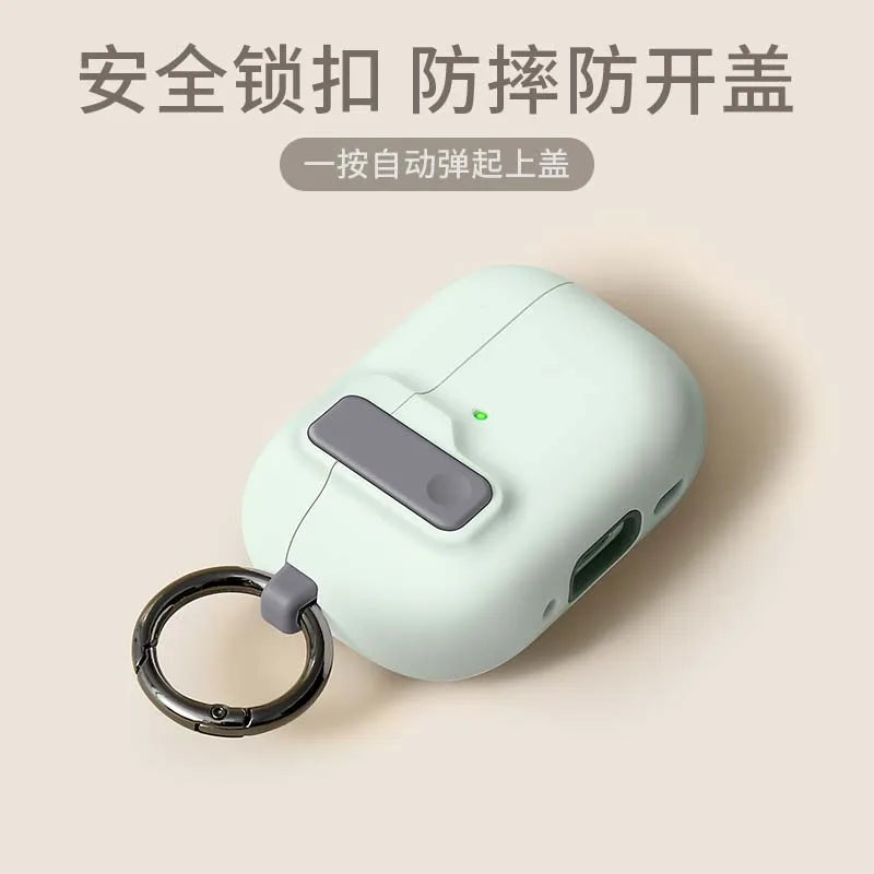 Protective Case For Airpods 4 Cover Luxury Earphone Cover Case For Apple Airpodspro2 3Air Pods Pro Shockproof Sleve With Hook 