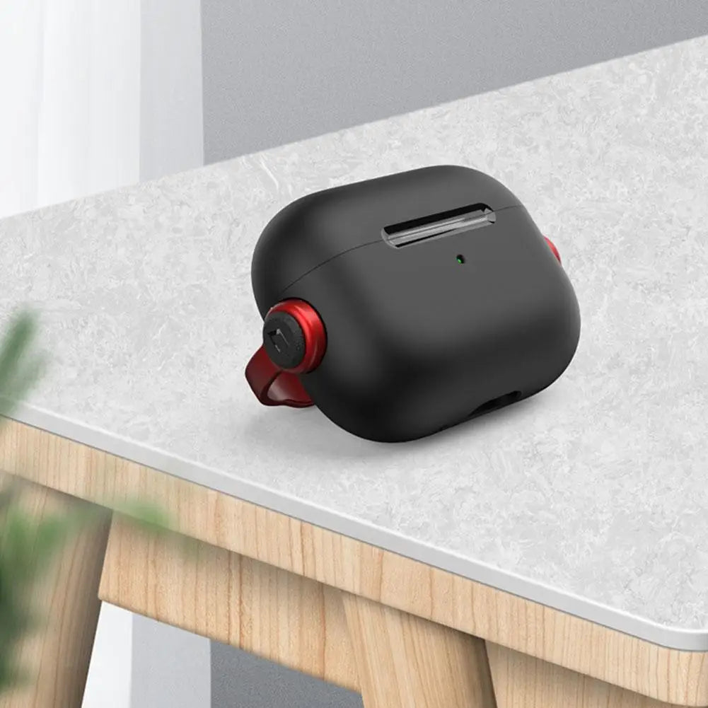 حافظة واقية لسماعات الأذن AirPods 4، حافظة سماعات أذن مع غطاء جلدي وحزام وحامل هاتف لملحقات Apple AirPods 4