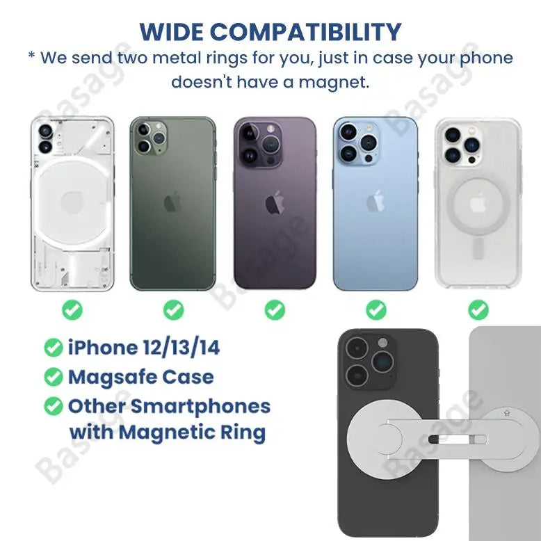 حامل Continuity Flip لأجهزة iPhone والكمبيوتر المحمول، حامل هاتف مغناطيسي رفيع يدور 180 درجة لأجهزة الكمبيوتر المحمولة والشاشات، ذراع مغناطيسي قابل للتعديل
