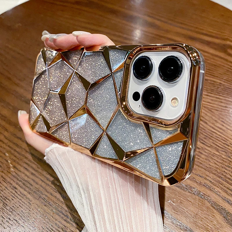Geometric Gradient Bling Case for iPhone | PhonelyHub