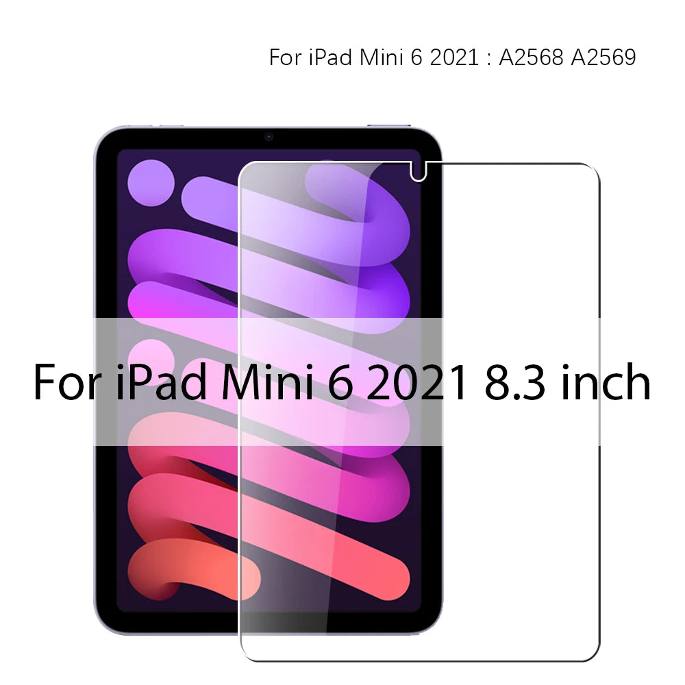 Tempered Glass For iPad Pro 12.9 12 9 11 10th 9th Generation Screen Protector For ipad Air 4 5 Mini 6 6th 7th 8th Gen 10.2 Film