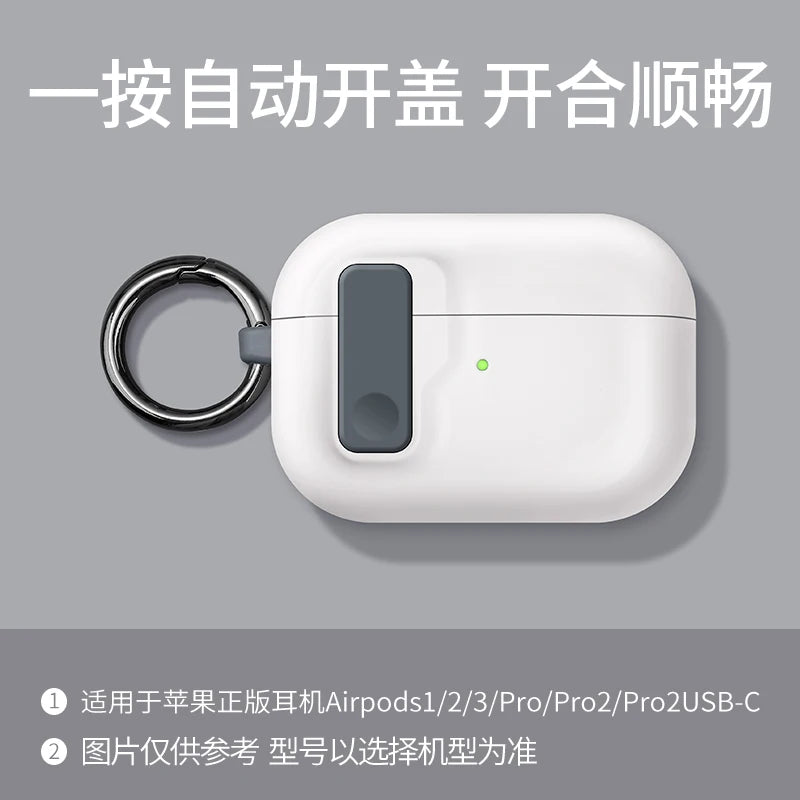 Protective Case For Airpods 4 Cover Luxury Earphone Cover Case For Apple Airpodspro2 3Air Pods Pro Shockproof Sleve With Hook 