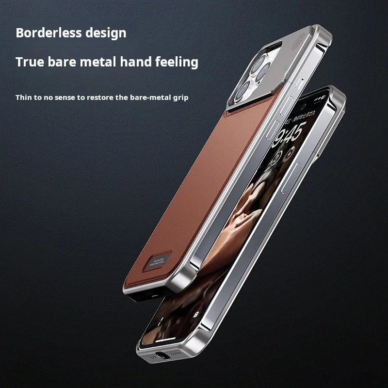 Luxury Leather Magnetic Case for iPhone 16/15 Pro Max | PhonelyHub