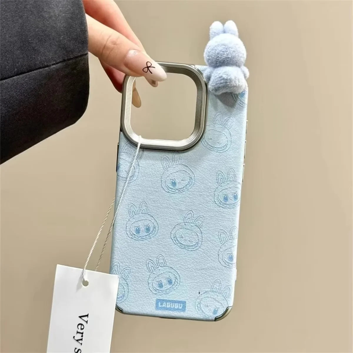 Cute 3D Labubu Case for iPhone 16-12 Pro Max - Girls Style | PhonelyHub