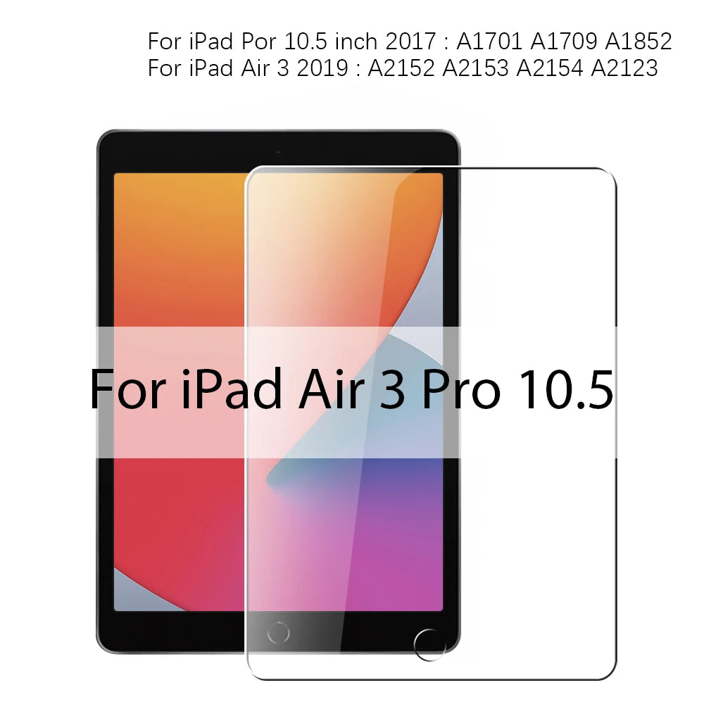 Tempered Glass For iPad Pro 12.9 12 9 11 10th 9th Generation Screen Protector For ipad Air 4 5 Mini 6 6th 7th 8th Gen 10.2 Film
