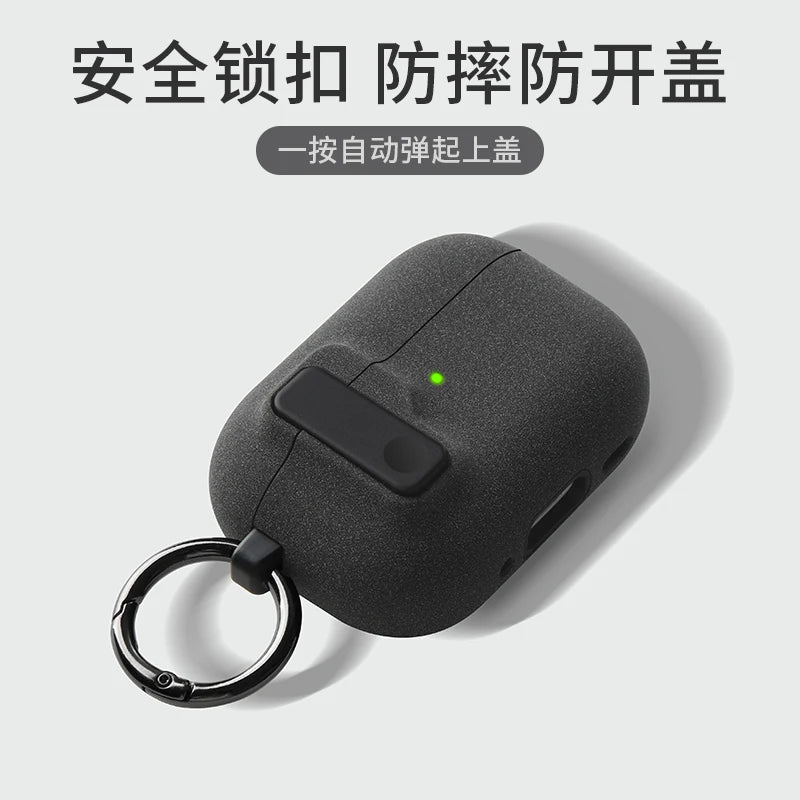 Protective Case For Airpods 4 Cover Luxury Earphone Cover Case For Apple Airpodspro2 3Air Pods Pro Shockproof Sleve With Hook 