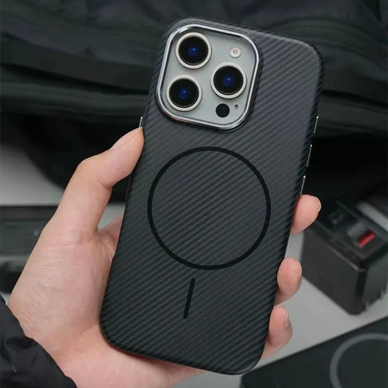 iPhone 16 Pro Max Stealth Carbon Case – MagSafe Elite & Titanium Shield | PhonelyHub