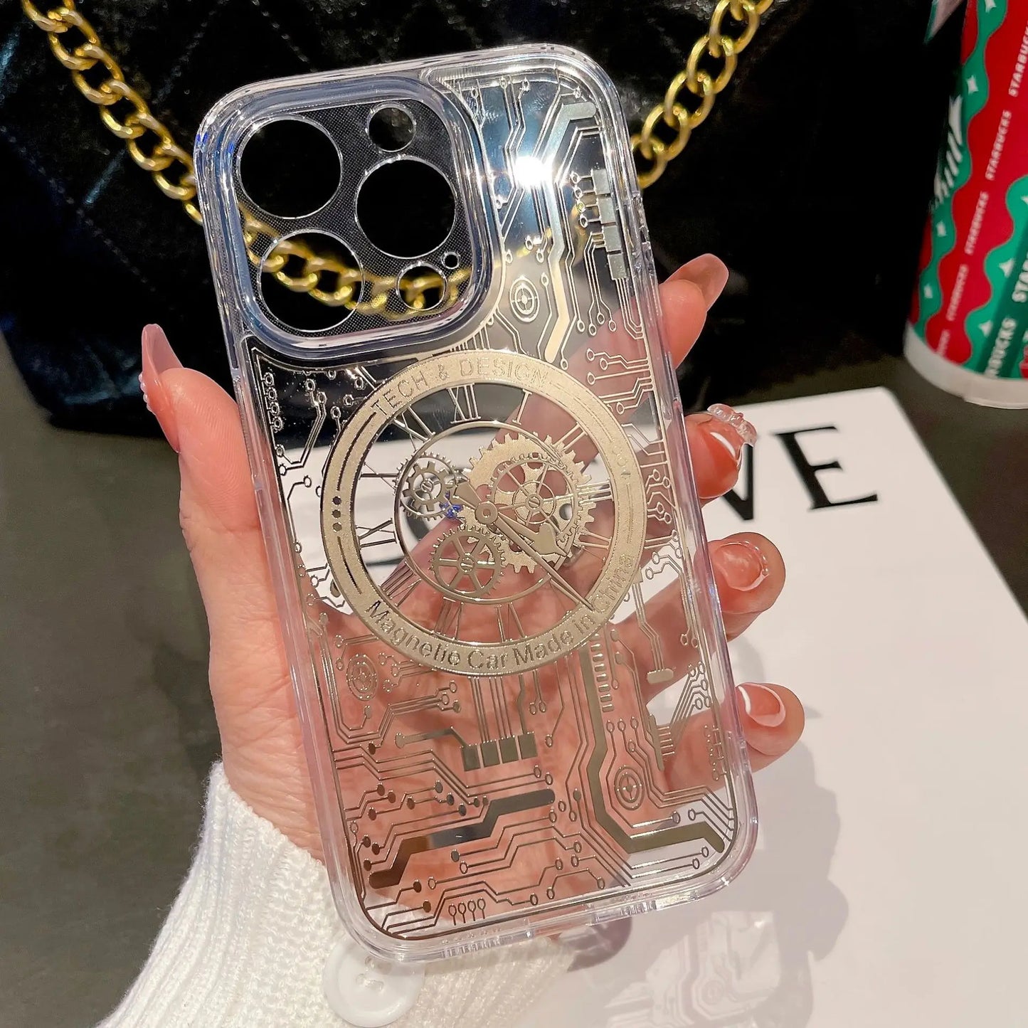 3D Modern Circuit Cyberpunk Magnetic Case for iPhone 16 Pro Max 15 14 Plus 13 12 Cover Military Grade Protection For Magsafe