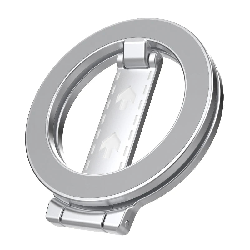 Foldable Double-Sided Magnetic Phone Ring Holder for MagSafe Kickstand Magnet Grip for iPhone 16 15 14 13 12 Stand For Samsung
