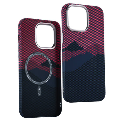 3D Mountain Carbon Case iPhone 12-16 – Rugged Style | PhonelyHub