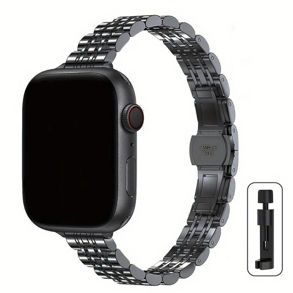 Stainless Steel Strap For Apple Watch Ultra 2 Band 49mm 42mm 46mm Metal Bracelet iWatch Series 10 9 8 7 6 SE 5 4 3 Women 45 41mm