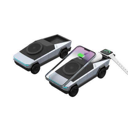 Cybertruck 3-in-1 Wireless Charger – MagSafe iPhone, Watch & AirPods – PhonelyHub