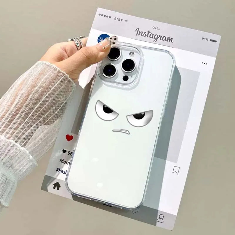 Funny Angry Face Cartoon Case for iPhone – PhonelyHub