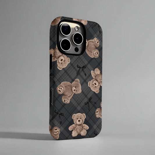 Fashion Bears Pattern Phone Case for iPhone 16 15 14 13 12 11 X XS XR XSMAX 7 8 Pro Max Plus BURGA Double-layer Back Cover