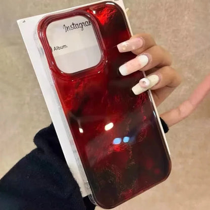 Amber Black Brown Blend Phone Case For iPhone 16 15 14 13 12 11 Mini Pro Max X XR XSMax 8 Plus Glacier Pattern Shockproof Cover