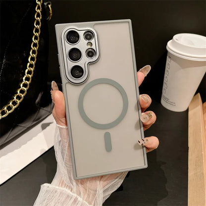 Samsung S25/S24 Ultra Translucent Magnetic Case – Matte & Shockproof | PhonelyHub