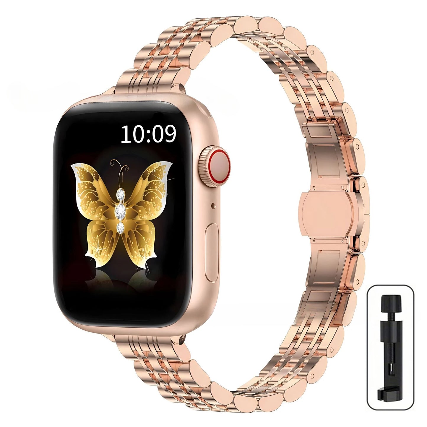 Stainless Steel Strap For Apple Watch Ultra 2 Band 49mm 42mm 46mm Metal Bracelet iWatch Series 10 9 8 7 6 SE 5 4 3 Women 45 41mm