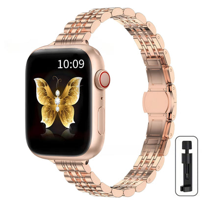 Stainless Steel Strap For Apple Watch Ultra 2 Band 49mm 42mm 46mm Metal Bracelet iWatch Series 10 9 8 7 6 SE 5 4 3 Women 45 41mm