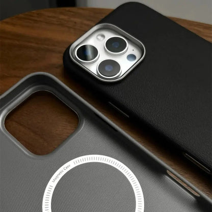 Luxury Retro Business PU Leather Magnetic Case For iPhone 16 Plus 15 14 Pro Max Slim Shockproof Cover ForMagsafe Wireless Charge