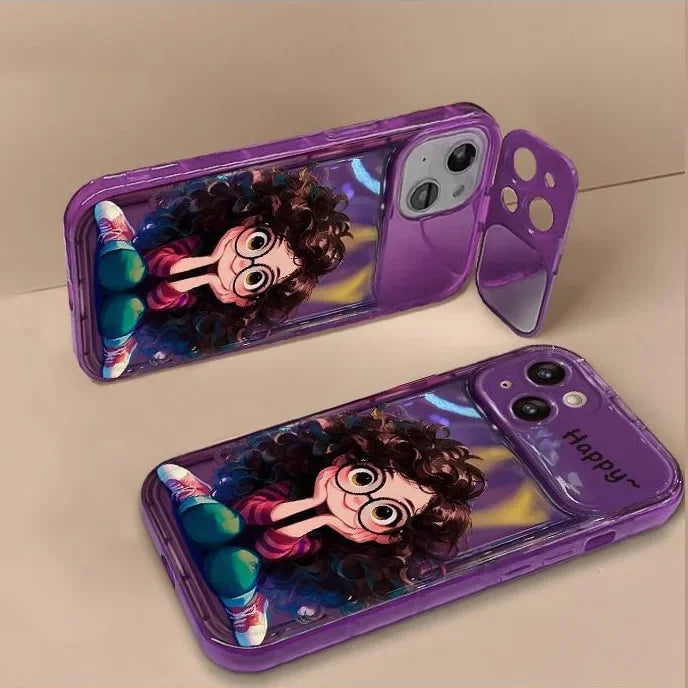 Lanyard 3D Fashion Girl Mirror Case – iPhone 11–16 – PhonelyHub